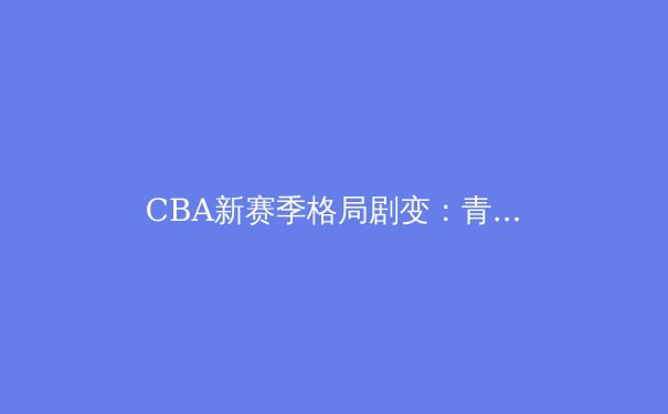 CBA新赛季格局剧变：青年军崛起与外援新政如何重塑联赛竞争力 - 4